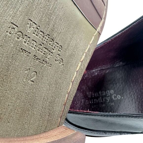 Vintage Foundry Co. Cyrus Black Leather Cap Toe Oxfords Men’s Size 12 main image 4